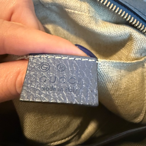 Gucci Blue and Tan Women's Bag - Picture 10 of 11